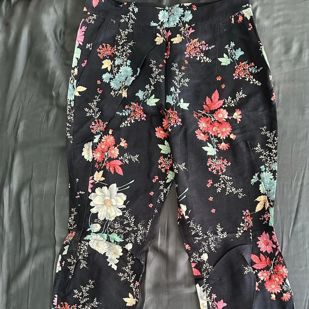 FRENCH CONNECTION floral pant concealed zipper - Picture 3 of 4